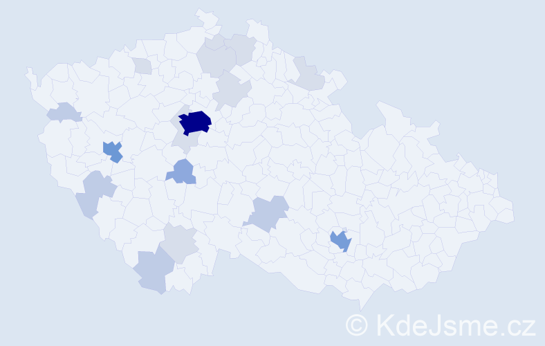 Příjmení: 'Bloch', počet výskytů 53 v celé ČR