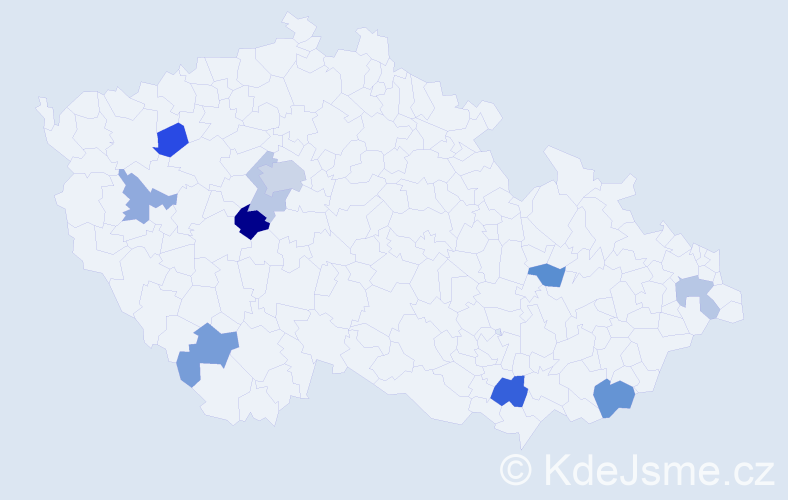 Příjmení: 'Pőschlová', počet výskytů 17 v celé ČR