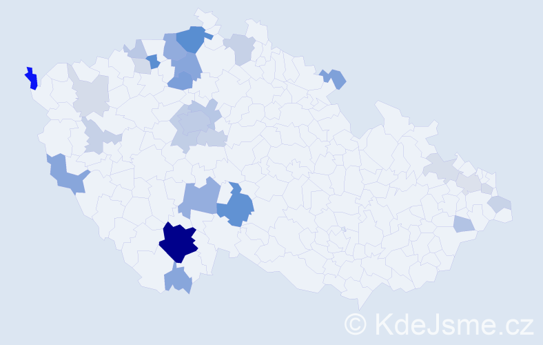 Příjmení: 'Primusová', počet výskytů 88 v celé ČR
