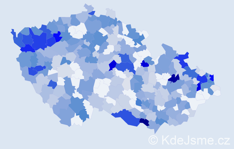Příjmení: 'Vargová', počet výskytů 1359 v celé ČR