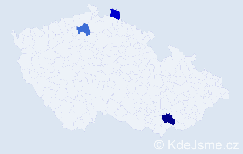 Příjmení: 'Kleker', počet výskytů 10 v celé ČR