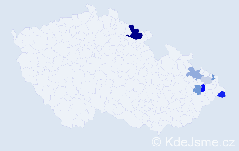 Příjmení: 'Taubová', počet výskytů 11 v celé ČR