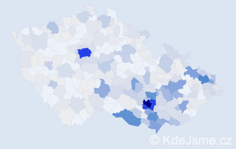 Příjmení: 'Buchta', počet výskytů 1805 v celé ČR