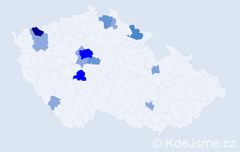 Příjmení: 'Tancibudková', počet výskytů 38 v celé ČR