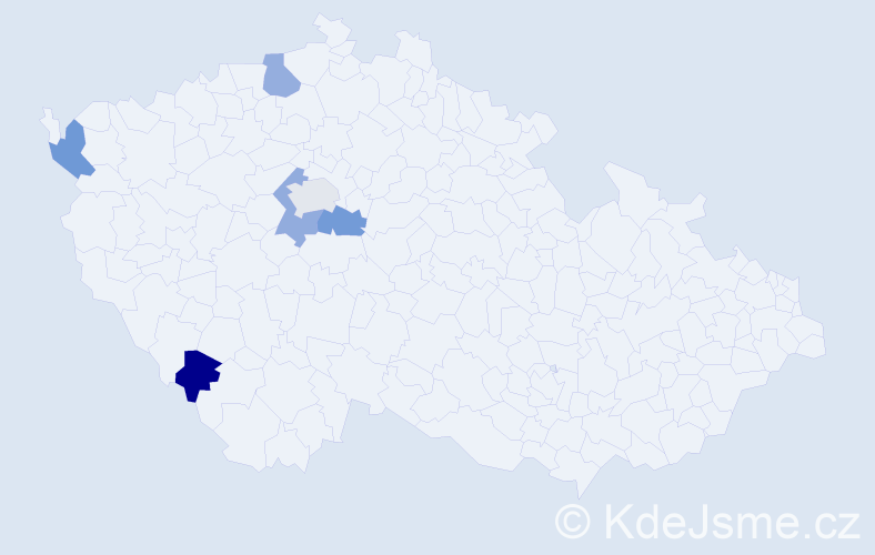 Příjmení: 'Kramla', počet výskytů 6 v celé ČR