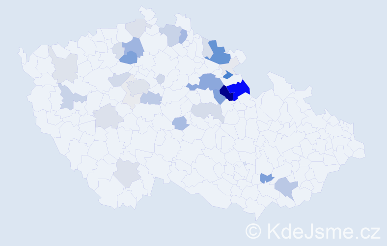 Příjmení: 'Zaňková', počet výskytů 156 v celé ČR