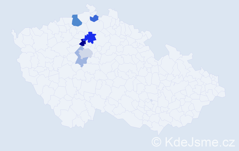 Příjmení: 'Kantorovská', počet výskytů 12 v celé ČR