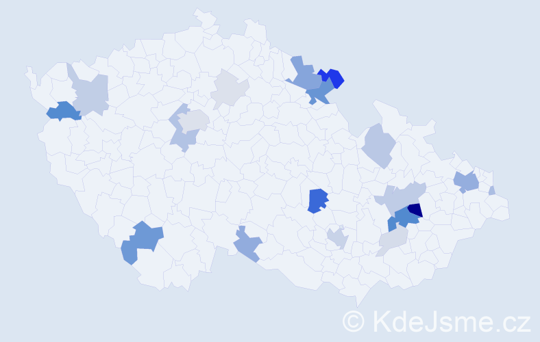 Příjmení: 'Pročková', počet výskytů 71 v celé ČR