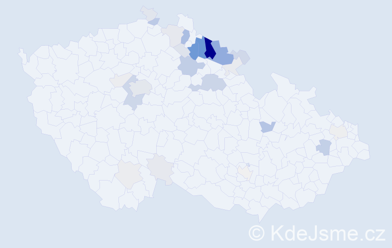 Příjmení: 'Brádler', počet výskytů 111 v celé ČR