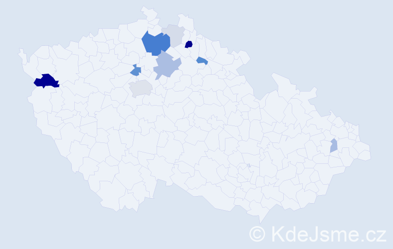 Příjmení: 'Kožušková', počet výskytů 23 v celé ČR