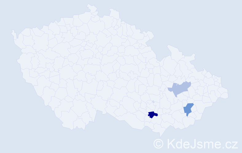 Příjmení: 'Matzka', počet výskytů 5 v celé ČR