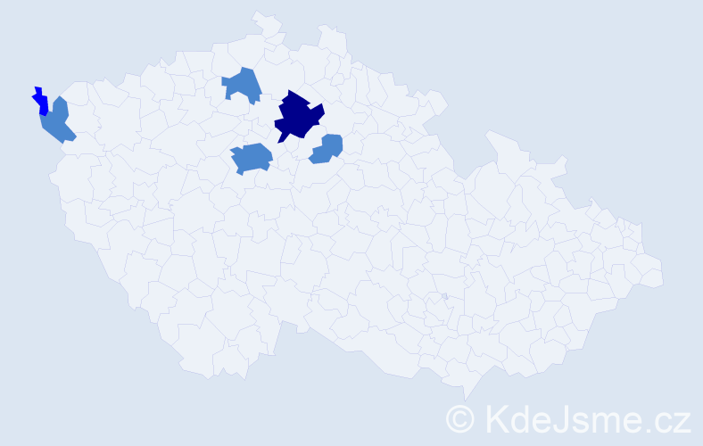 Příjmení: 'Demjanič', počet výskytů 9 v celé ČR