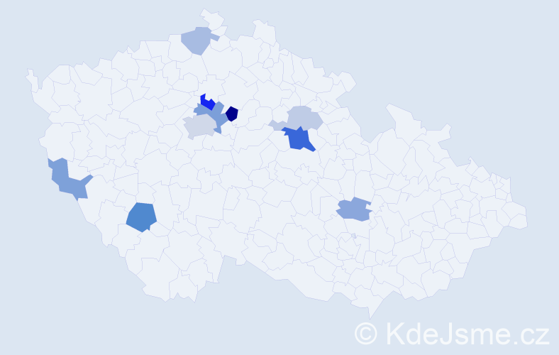 Příjmení: 'Dragun', počet výskytů 21 v celé ČR