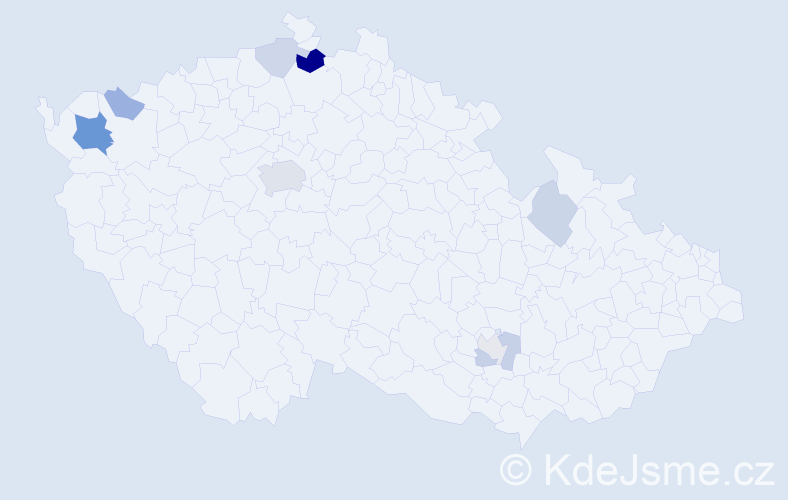 Příjmení: 'Kvasňovský', počet výskytů 20 v celé ČR