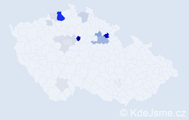 Příjmení: 'Ajmová', počet výskytů 44 v celé ČR