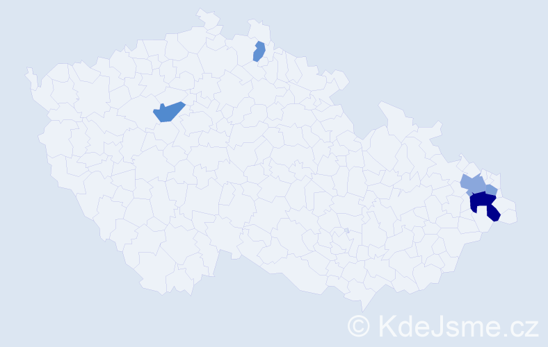 Příjmení: 'Kronenbergová', počet výskytů 10 v celé ČR