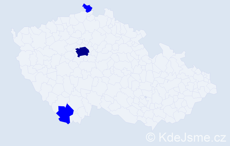 Příjmení: 'Nossberger', počet výskytů 4 v celé ČR