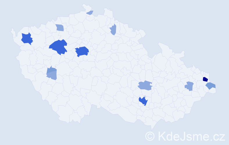 Příjmení: 'Baur', počet výskytů 33 v celé ČR