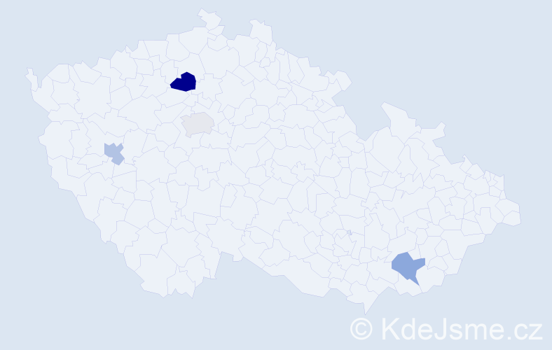 Příjmení: 'Ludchak', počet výskytů 5 v celé ČR