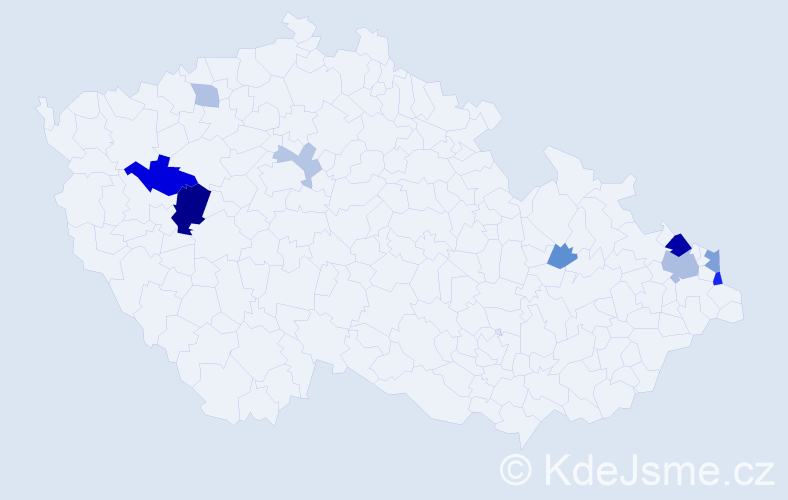 Příjmení: 'Stenzel', počet výskytů 21 v celé ČR