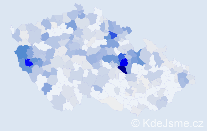 Příjmení: 'Andrle', počet výskytů 1154 v celé ČR