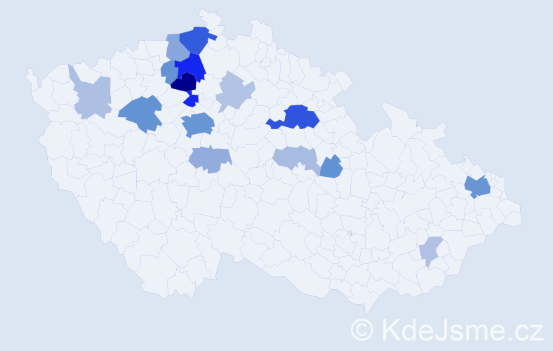 Příjmení: 'Ihnatyuk', počet výskytů 60 v celé ČR