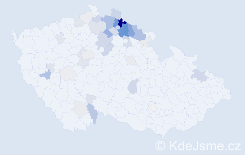 Příjmení: 'Strnádková', počet výskytů 162 v celé ČR