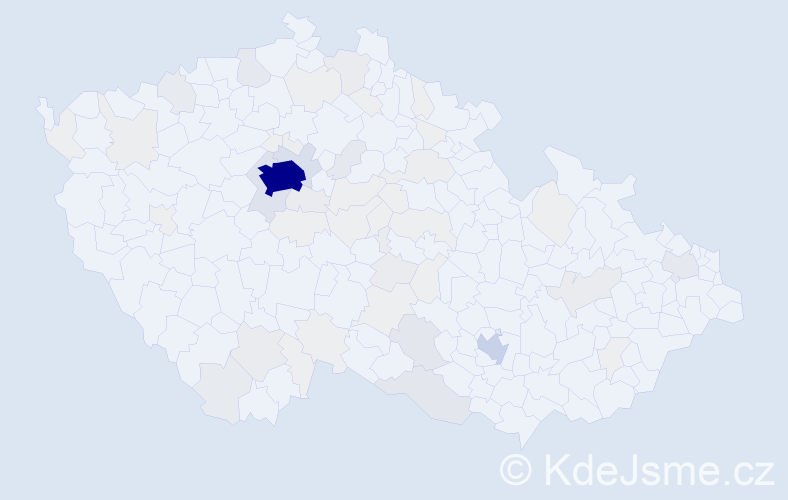 Příjmení: 'Wang', počet výskytů 356 v celé ČR