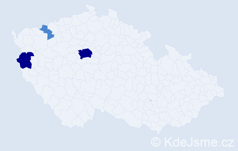 Příjmení: 'Moravcsíková', počet výskytů 7 v celé ČR