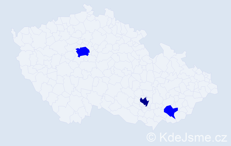 Příjmení: 'Dorin', počet výskytů 4 v celé ČR