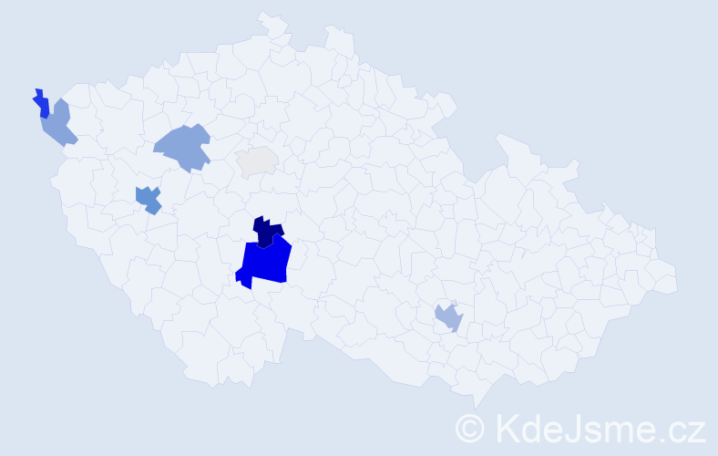 Příjmení: 'Dařenová', počet výskytů 17 v celé ČR