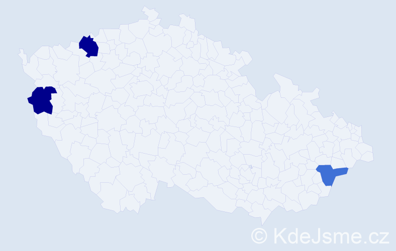 Příjmení: 'Kameniczká', počet výskytů 4 v celé ČR