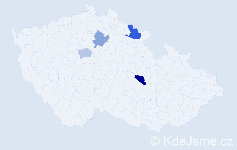 Příjmení: 'Dijkstra', počet výskytů 8 v celé ČR