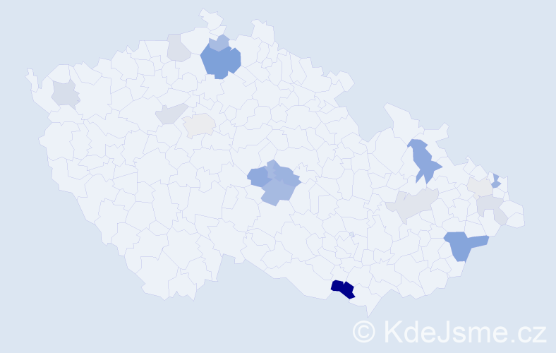 Příjmení: 'Závrská', počet výskytů 31 v celé ČR