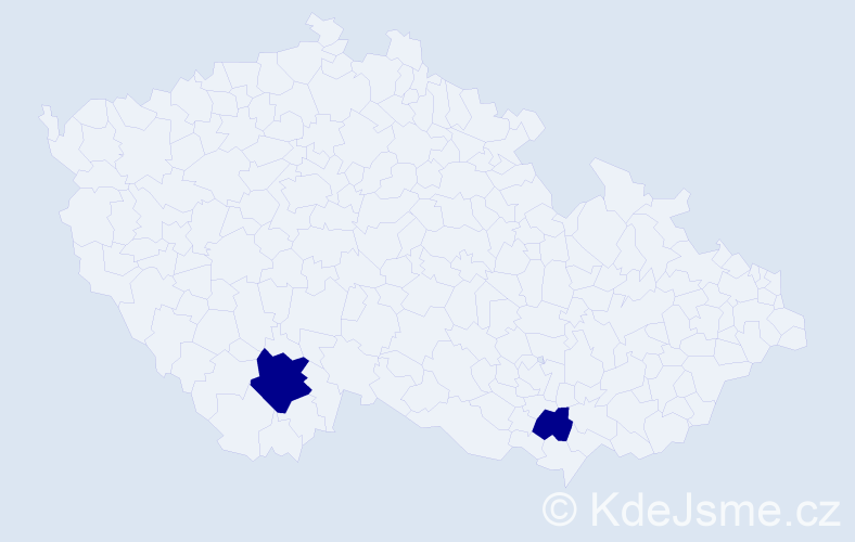 Příjmení: 'Abazi', počet výskytů 4 v celé ČR