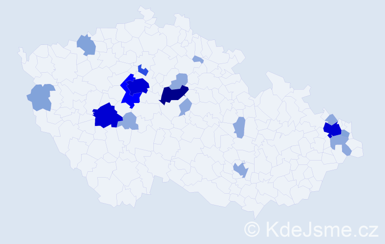 Příjmení: 'Strnišťová', počet výskytů 54 v celé ČR