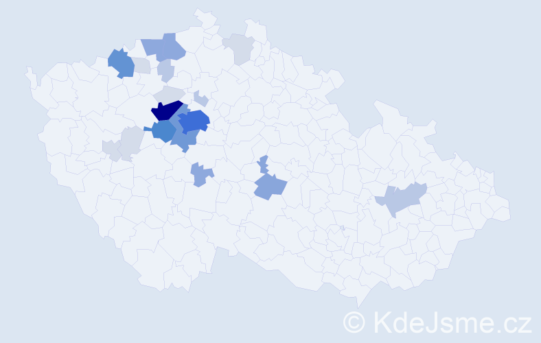 Příjmení: 'Lébr', počet výskytů 74 v celé ČR