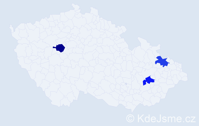 Příjmení: 'Laskiová', počet výskytů 3 v celé ČR