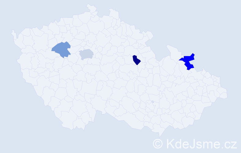 Příjmení: 'Ružbarská', počet výskytů 7 v celé ČR