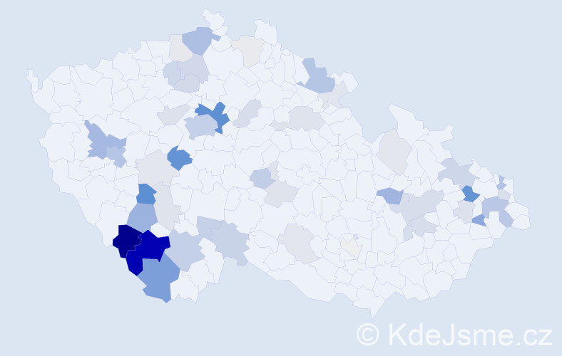 Příjmení: 'Alešová', počet výskytů 165 v celé ČR