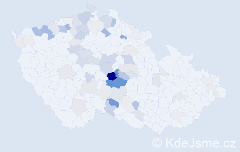 Příjmení: 'Choutková', počet výskytů 244 v celé ČR