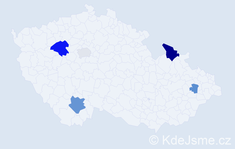 Příjmení: 'Gaydiczová', počet výskytů 8 v celé ČR