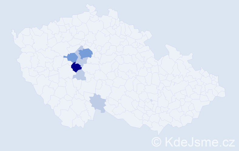 Příjmení: 'Kramatová', počet výskytů 19 v celé ČR