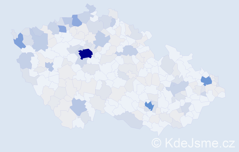 Příjmení: 'Le', počet výskytů 569 v celé ČR