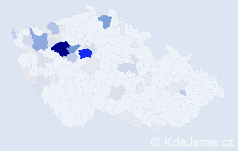 Příjmení: 'Melč', počet výskytů 173 v celé ČR
