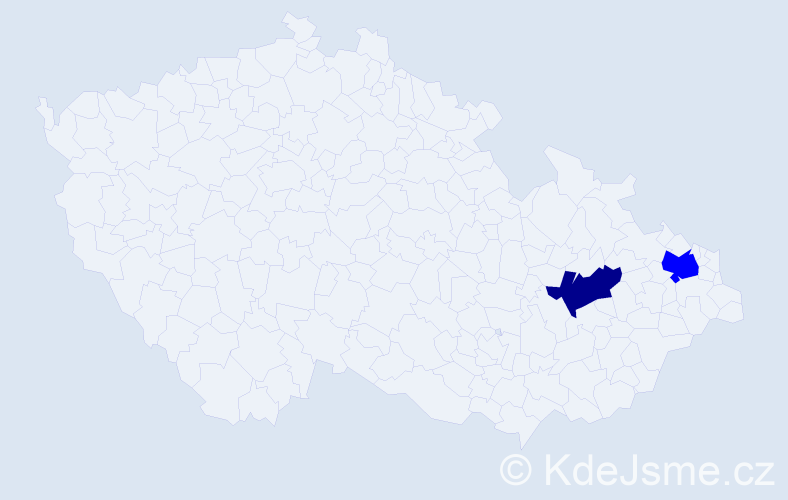 Příjmení: 'Armstein', počet výskytů 3 v celé ČR