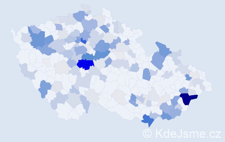 Příjmení: 'Hnátková', počet výskytů 482 v celé ČR