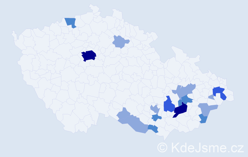 Příjmení: 'Dobíšek', počet výskytů 33 v celé ČR