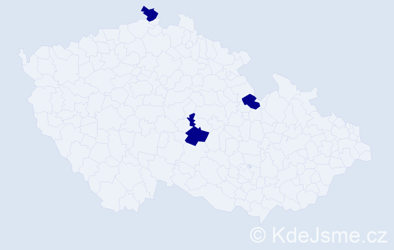 Příjmení: 'Delgermaa', počet výskytů 3 v celé ČR
