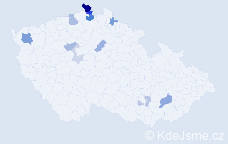 Příjmení: 'Friese', počet výskytů 22 v celé ČR